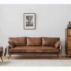 Luna Three Seaters Sofa, Three Seater Corner Sofa, Real Leather