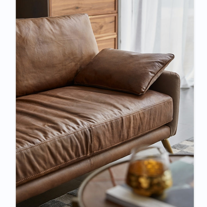 Luna Three Seaters Sofa, Three Seater Corner Sofa, Real Leather