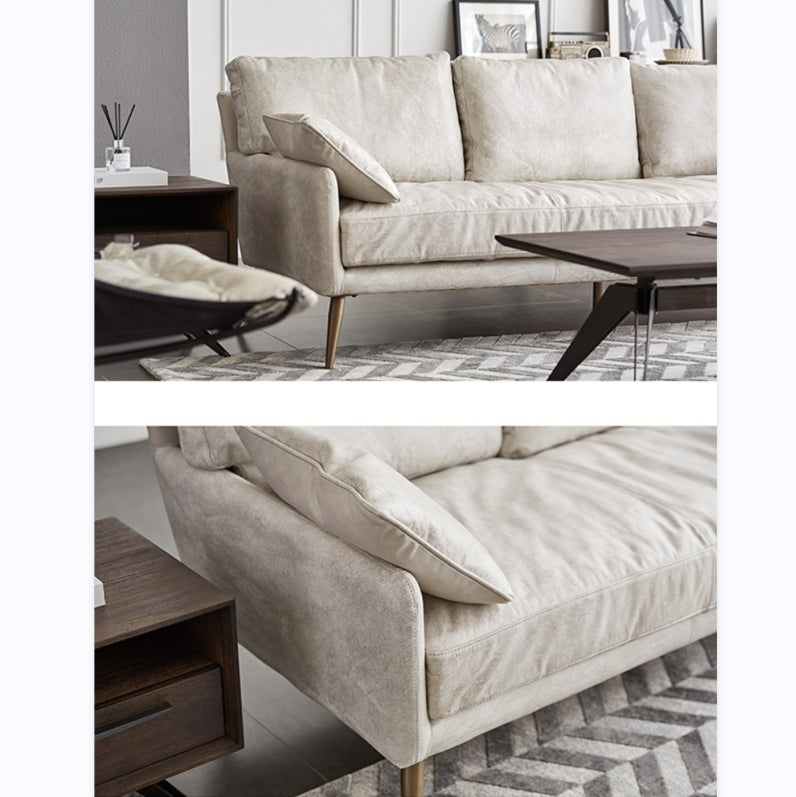 Luna Three Seaters Sofa, Three Seater Corner Sofa, Real Leather