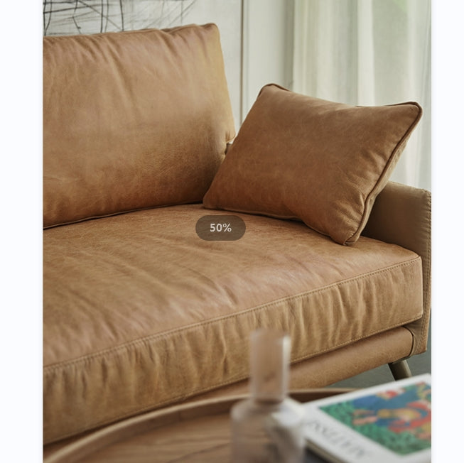 Luna Three Seaters Sofa, Three Seater Corner Sofa, Real Leather