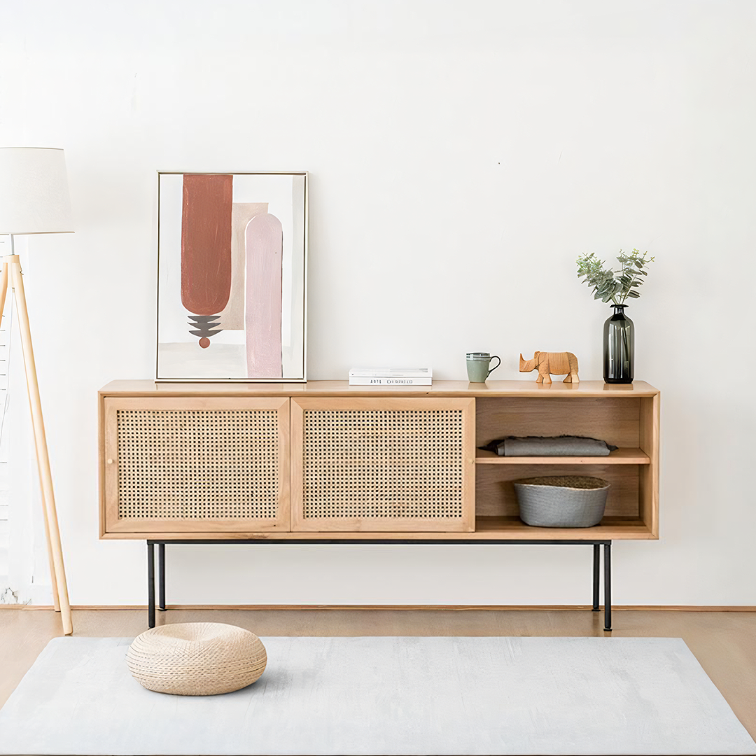 Cement Sideboard in Light Oak