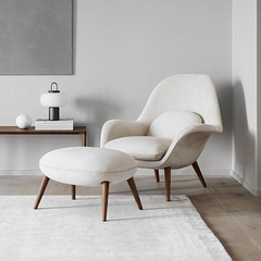 Fredericia Swoon Armchair and Footstool