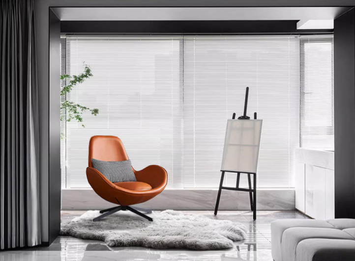 Brown Leather Snail Armchair