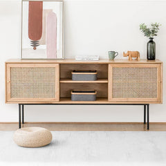 Cement Sideboard in Light Oak