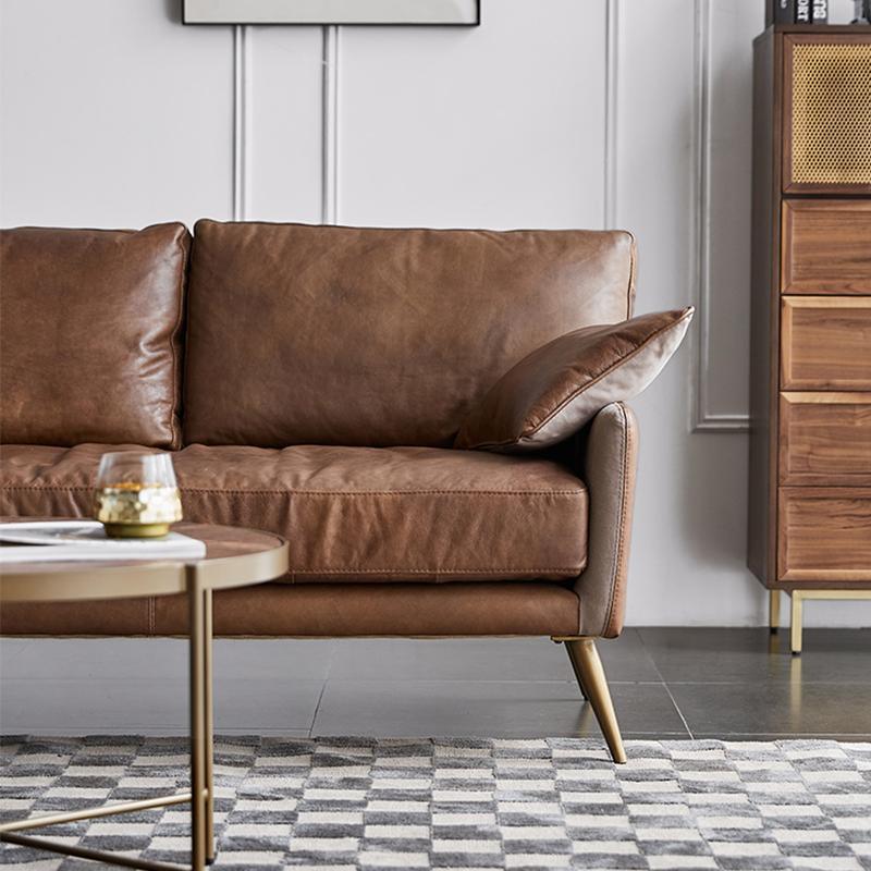 Luna Three Seaters Sofa, Three Seater Corner Sofa, Real Leather