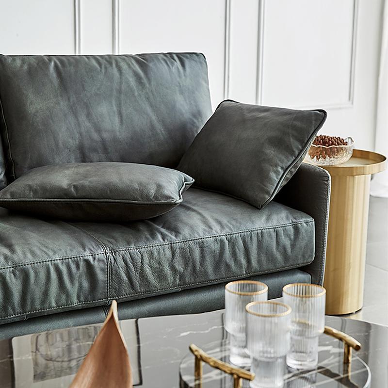 Luna Three Seaters Sofa, Three Seater Corner Sofa, Real Leather