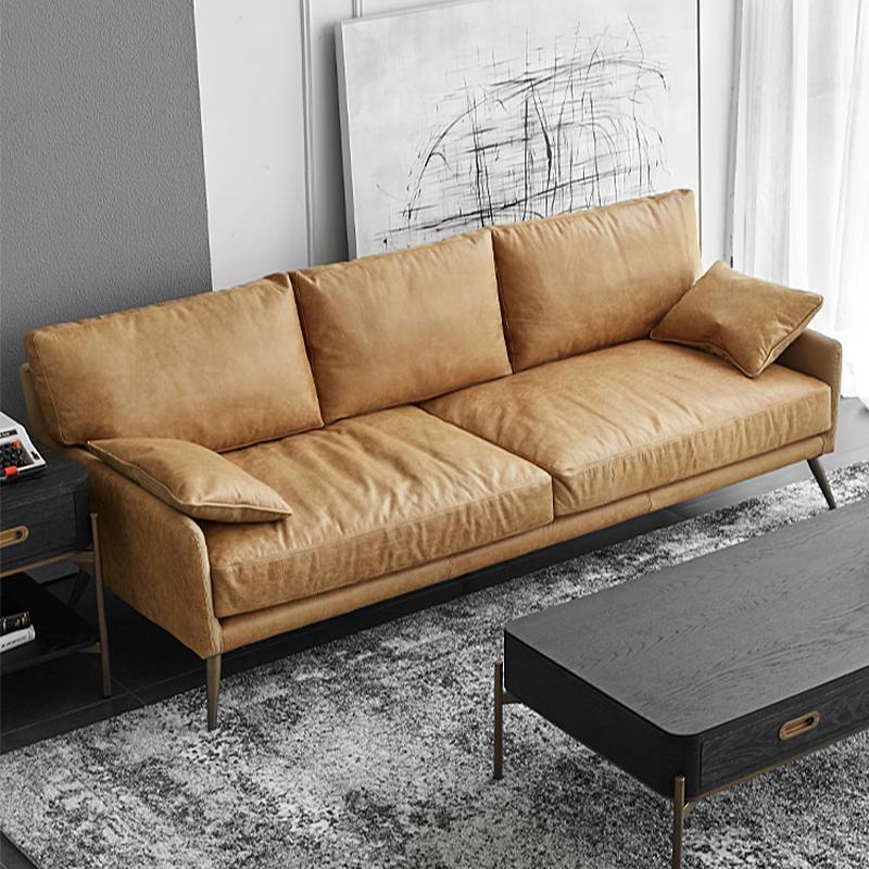 Luna Three Seaters Sofa, Three Seater Corner Sofa, Real Leather