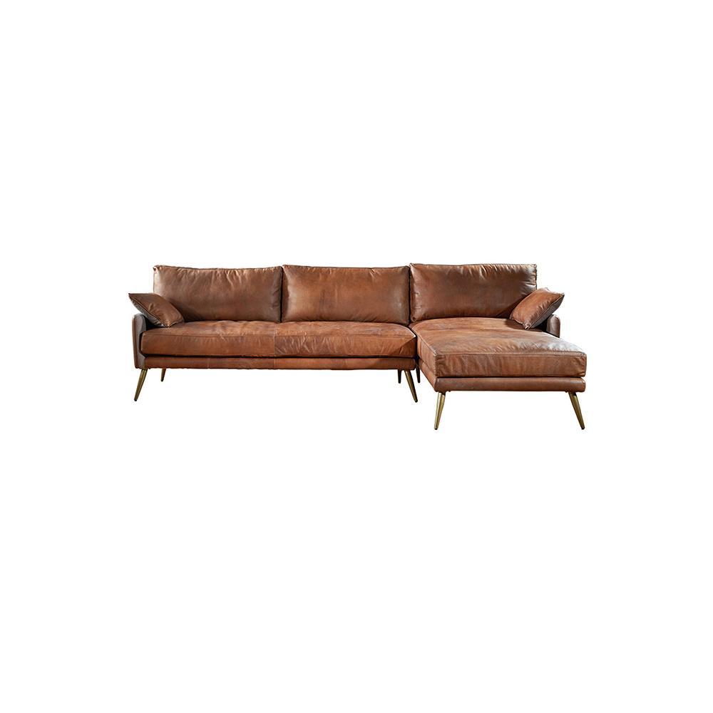 Luna Three Seaters Sofa, Three Seater Corner Sofa, Real Leather