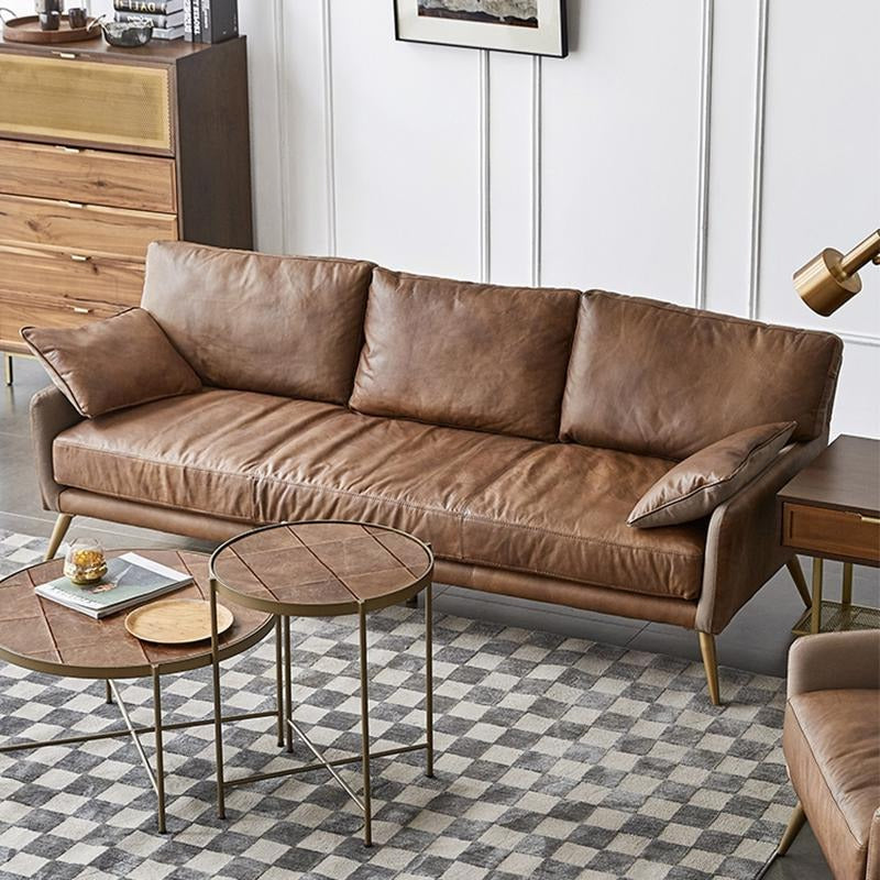 Luna Three Seaters Sofa, Three Seater Corner Sofa, Real Leather