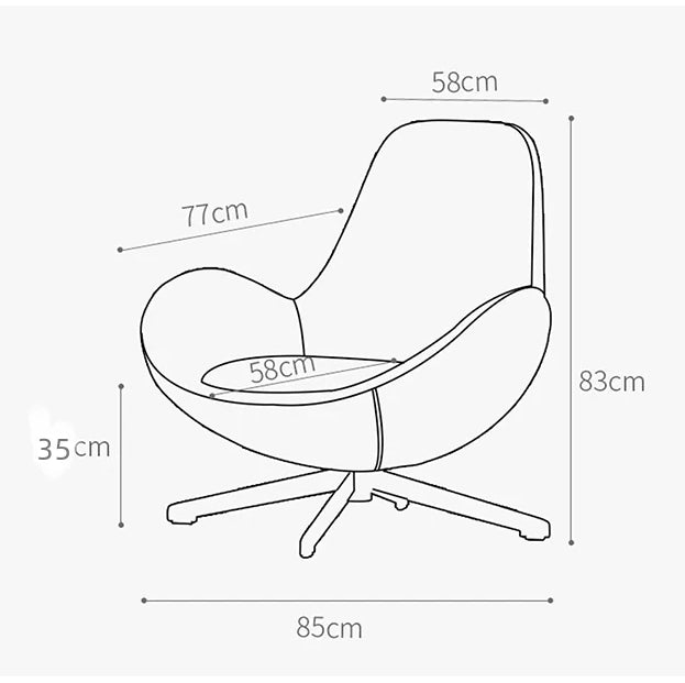Brown Leather Snail Armchair
